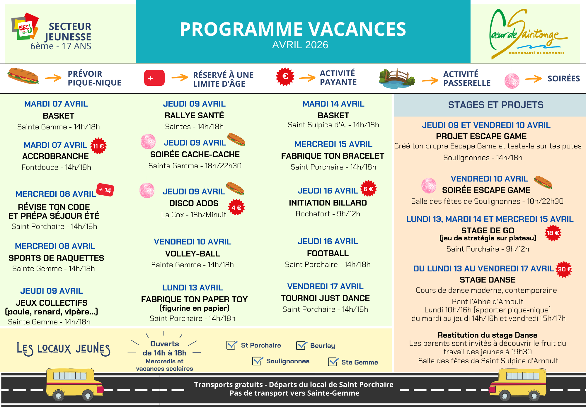 Programme vacances avril verso