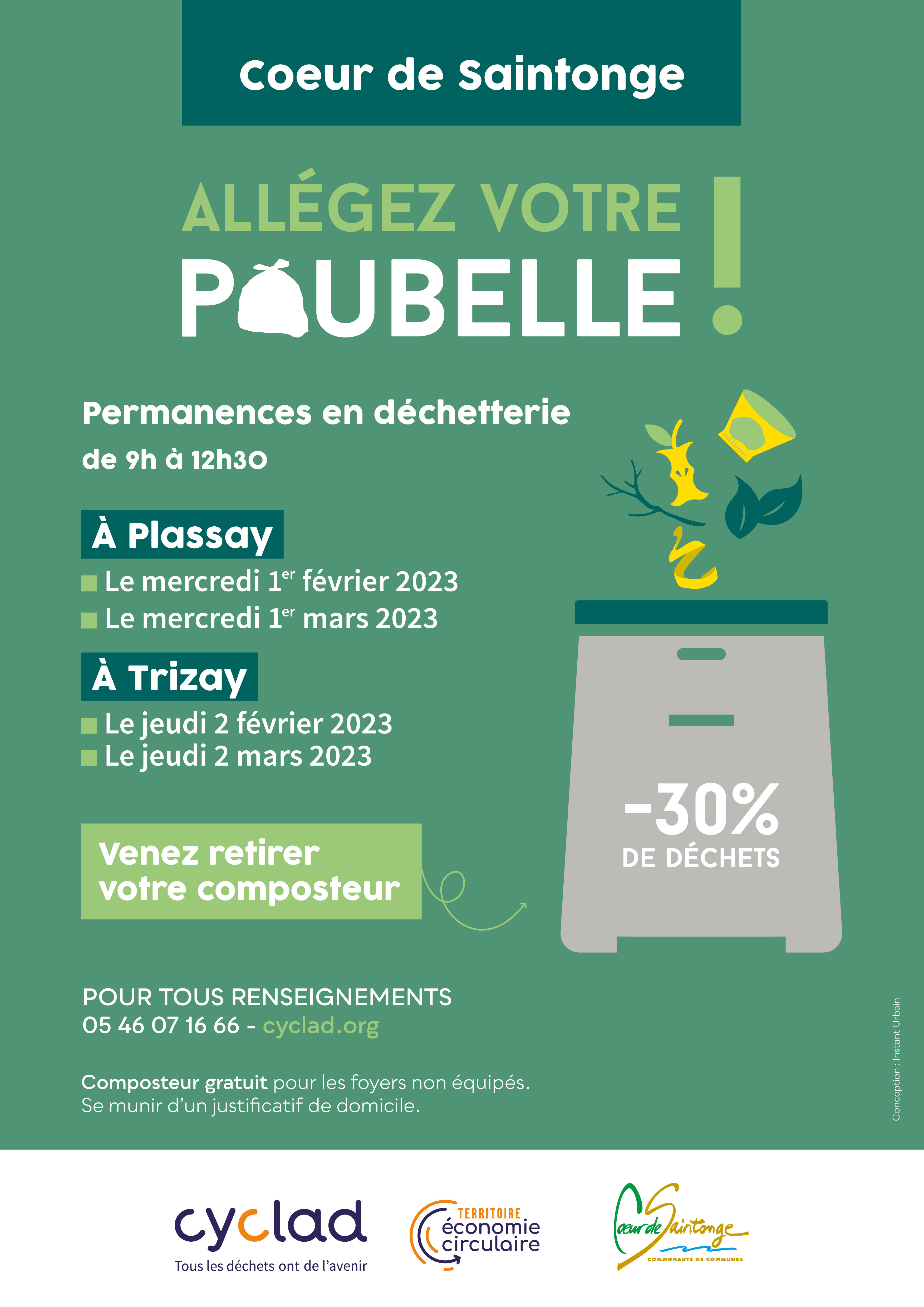 AFFICHE A3 Permanence compostage 2023 CDS
