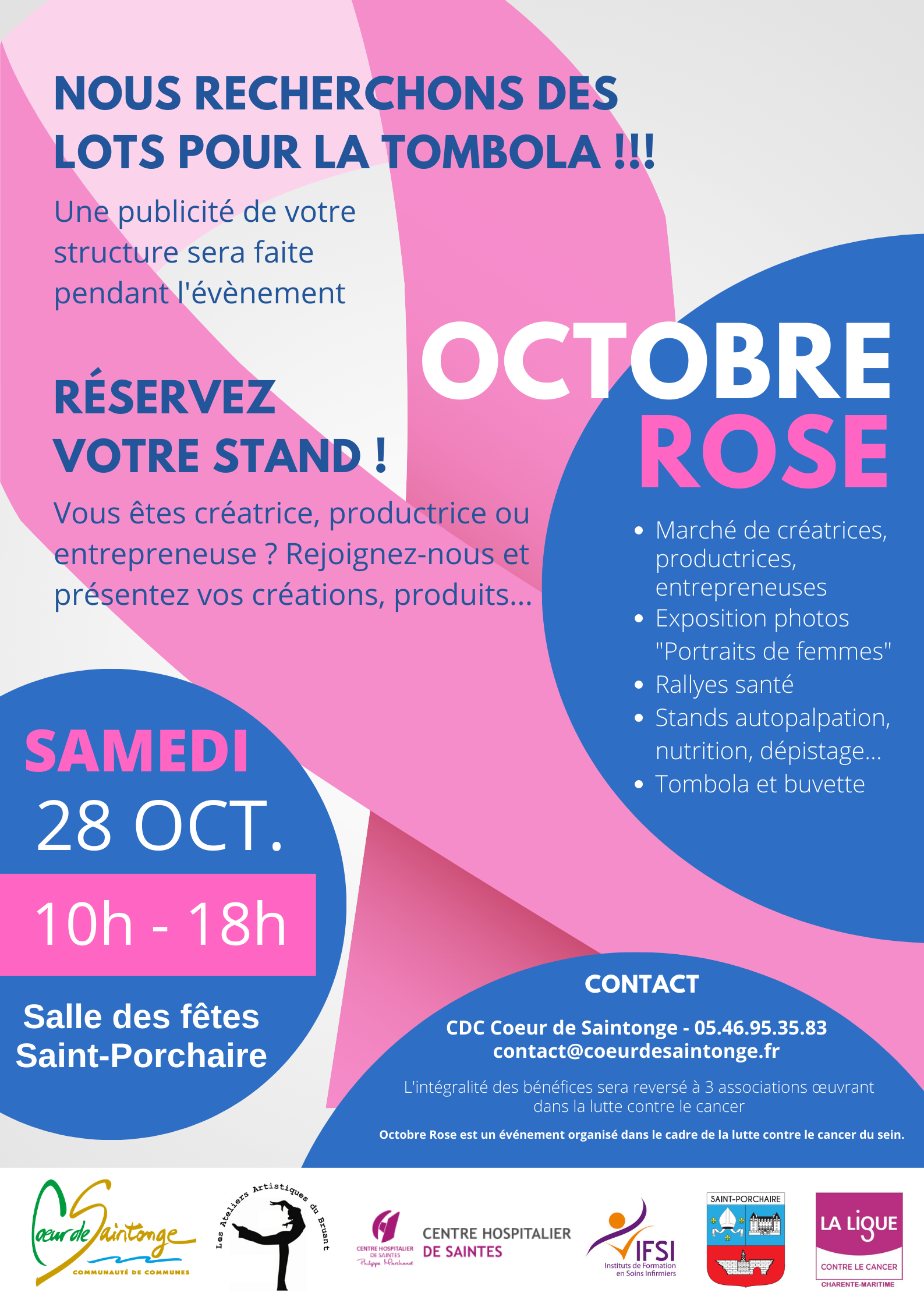 Octobre rose recherche lots et stands 2023